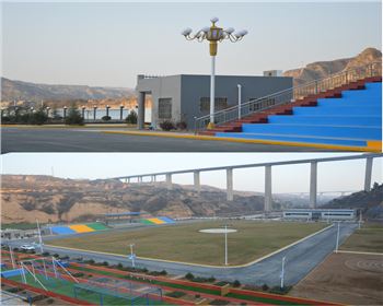 廣場高桿燈、中華燈-陜西渭南合陽特警訓(xùn)練基地廣場照明